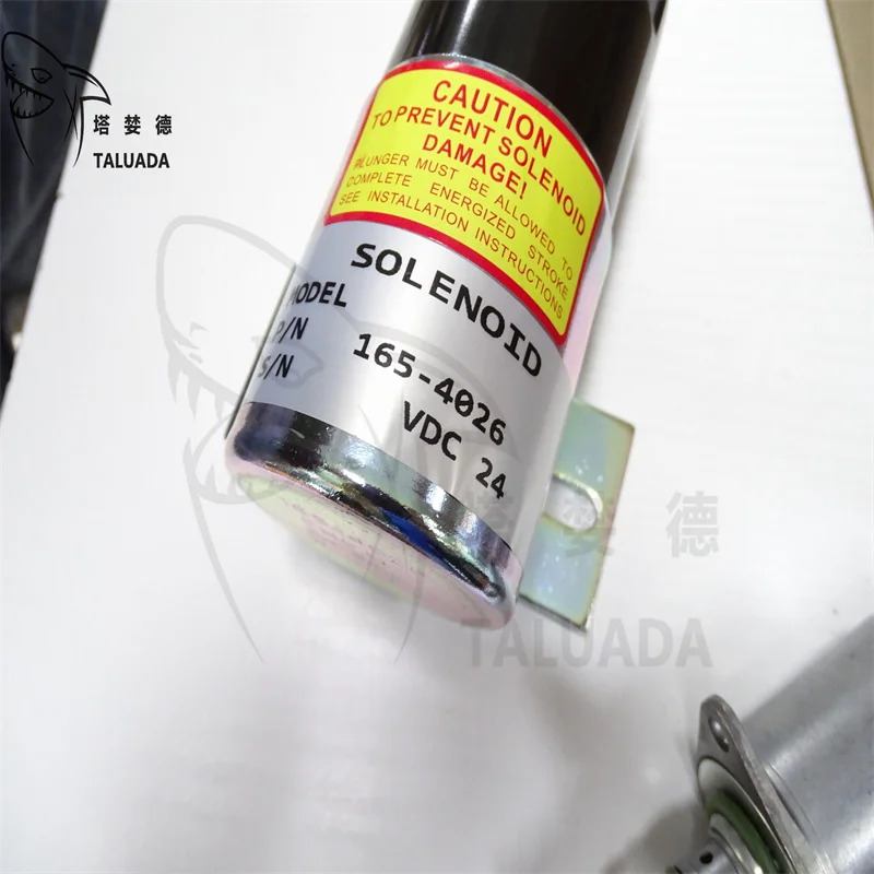Katup solenoid pemutus bahan bakar E312C E320C E320B E312C suku cadang ekskavator flameout katup solenoid 4 pin 165-4026