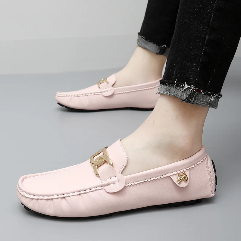 

Doudou Shoes, мужские дышащие новые модные кожаные туфли без шнуровки для пар, лоферы большого размера на мягкой подошве