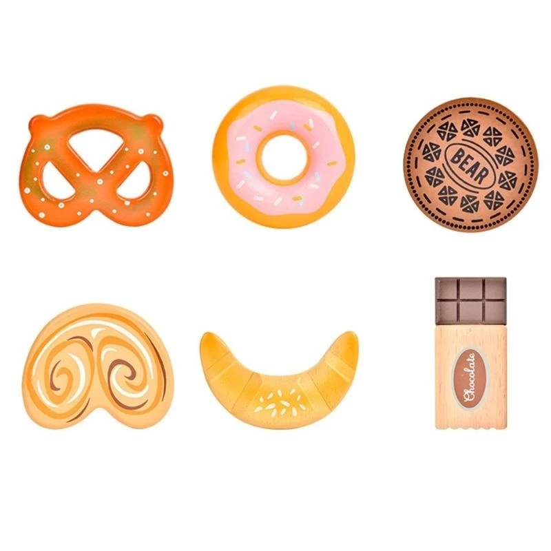 Simulatie Voedsel Speelgoed Fantasiespel Spel Dessert Donut Zeevruchten Houten Speelgoed voor Kinderen 15UB