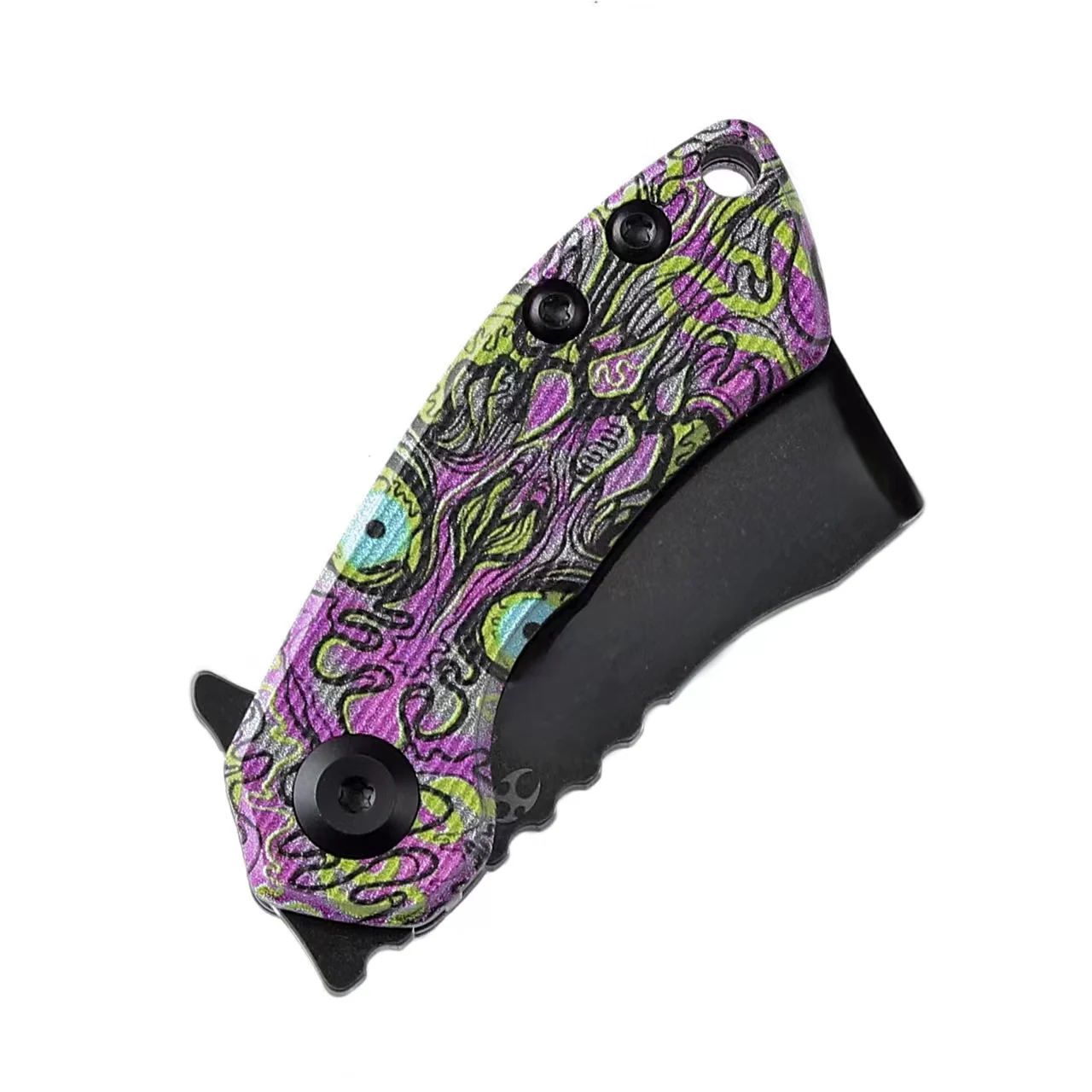 سكاكين الجيب Kansept T3030 1.45 بوصة شفرة كورفيد صغيرة 154 سم مع G10 مع أدوات كوخ مطبوعة مصممة سكاكين EDC للاستخدام اليومي