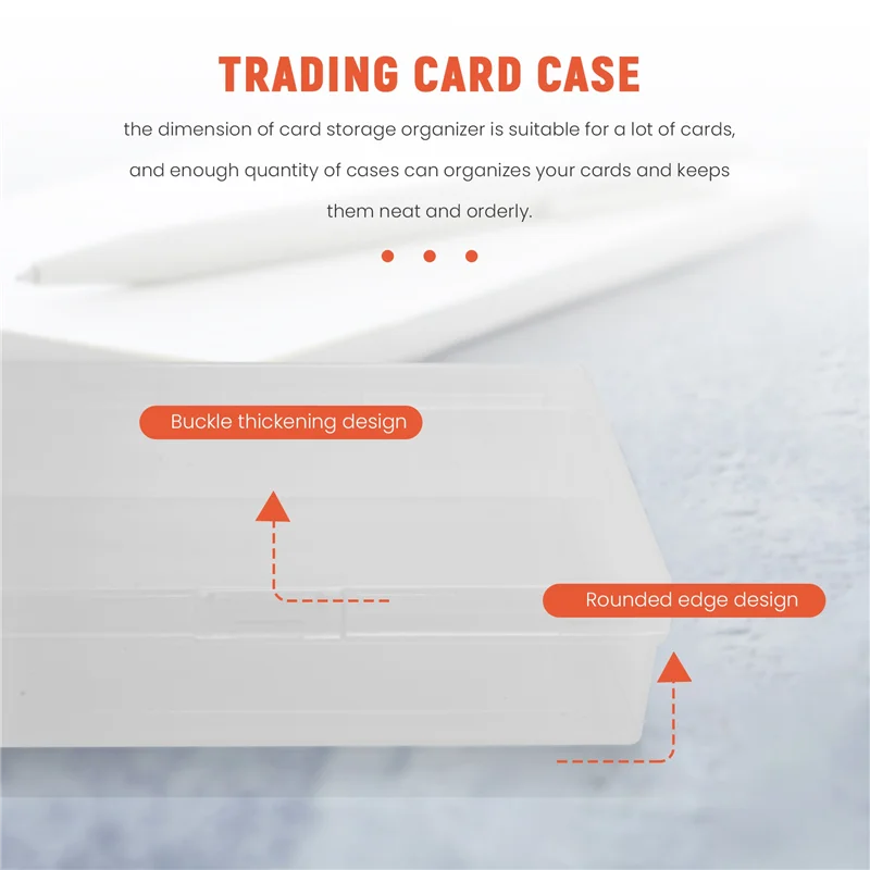 

Highly Recommended-10Pcs Playing Card Box Trading Card Case Card Storage Organizer Clear Card Case Plastic Storage Box For Gamin