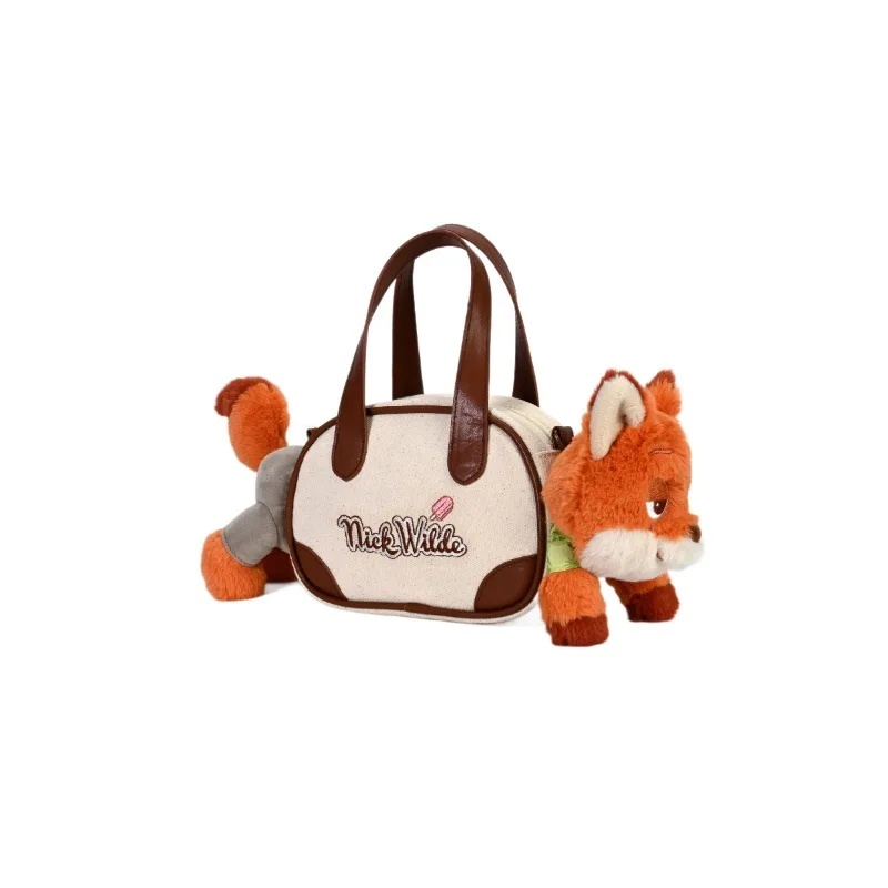 Auf Lager Echte Zootopia Judy Plüsch Puppe Umhängetasche Nick Spielzeug Einzelne Schulter Pendler Tasche Pelzigen Tier Stofftier Rucksack