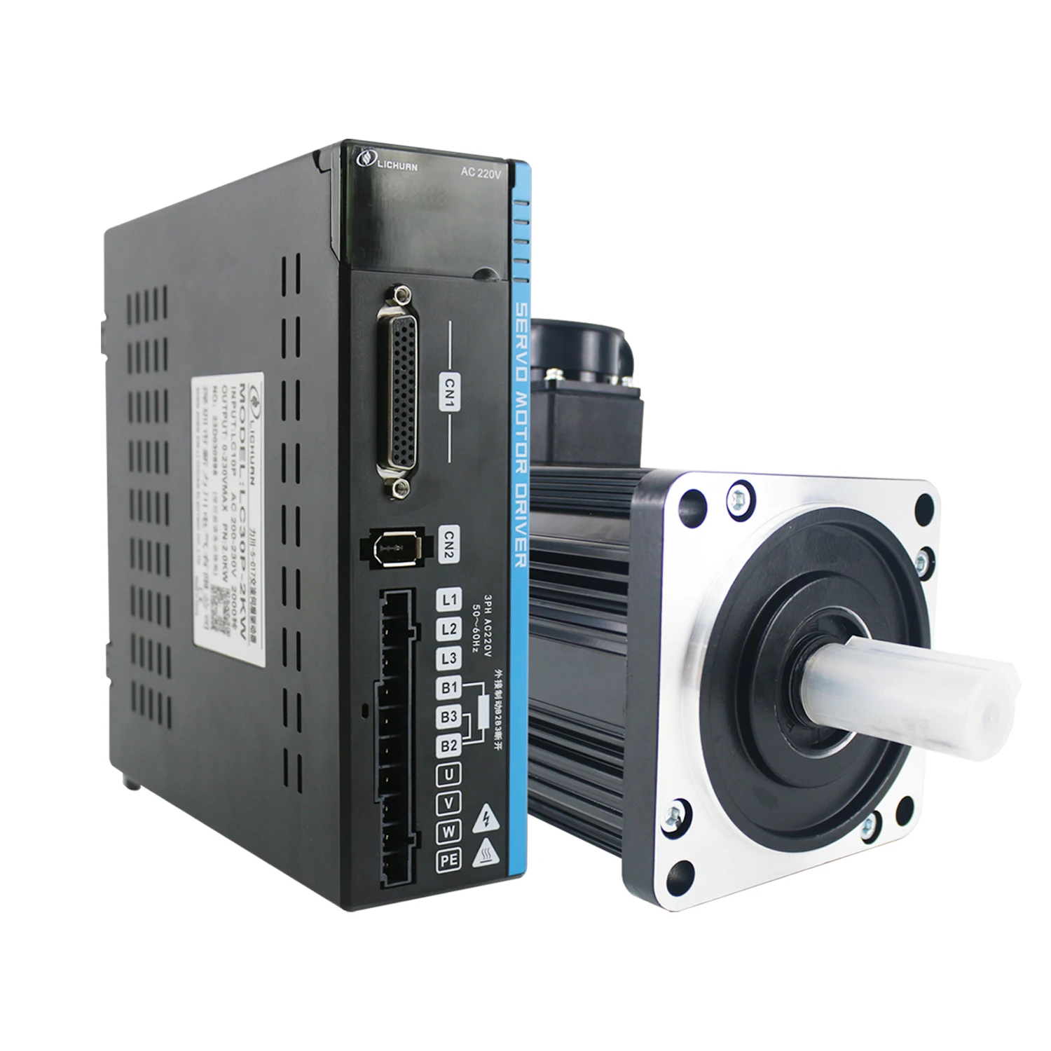 Lichuan servomotor freno 1.2KW 1.5KW 1.8KW kit de servocontrolador 110ST 4Nm 5Nm 6Nm 3000rpm 220v motor de CA para KIT CNC pulso/dirección