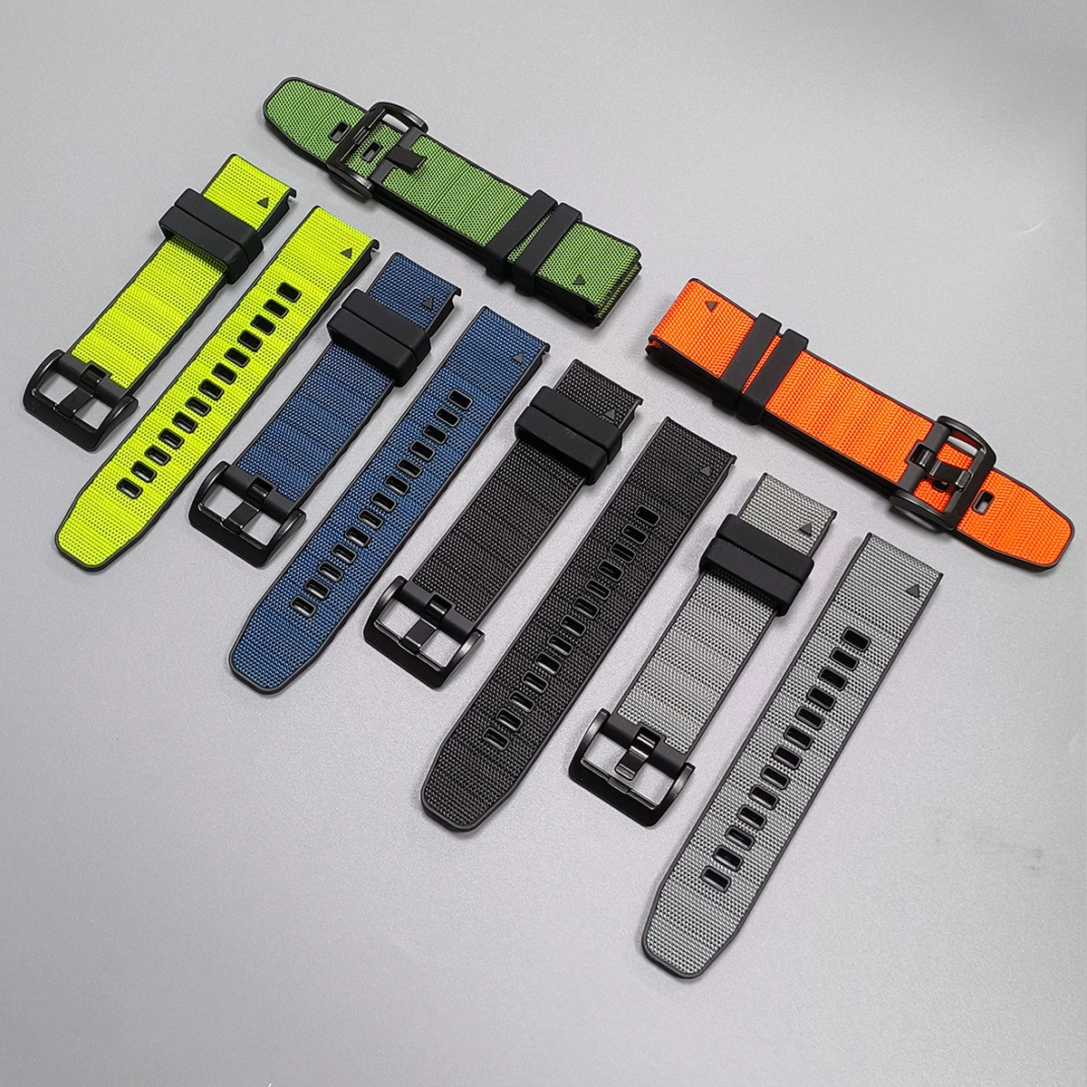 Nylon+Silikon 22mm 26mm Sportarmband für Garmin Fenix 8 Pro E 7X 6 6X Tactix8/Instinct 3/Forerunner 970 S62 Schnellwechsel-Armband