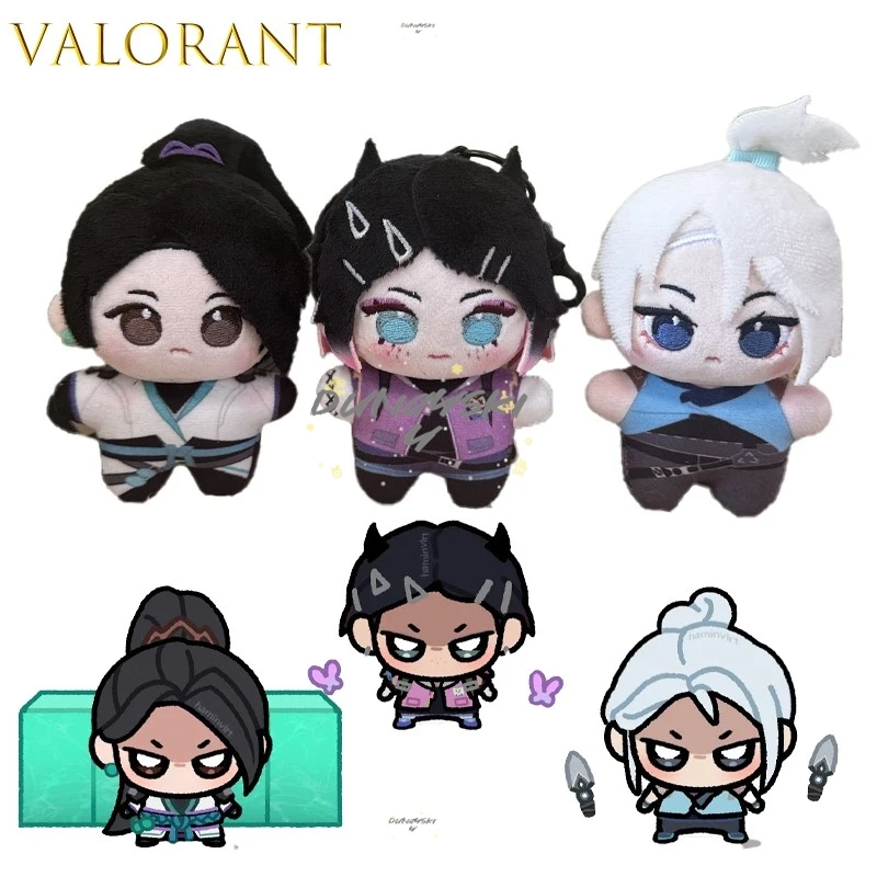 

Anime Game VALORANT Cosplay Costume Accessories Sage 10cm Cute Mini Soft Keychain Bag Clove Plush Plusies Holiday Birthday Gift
