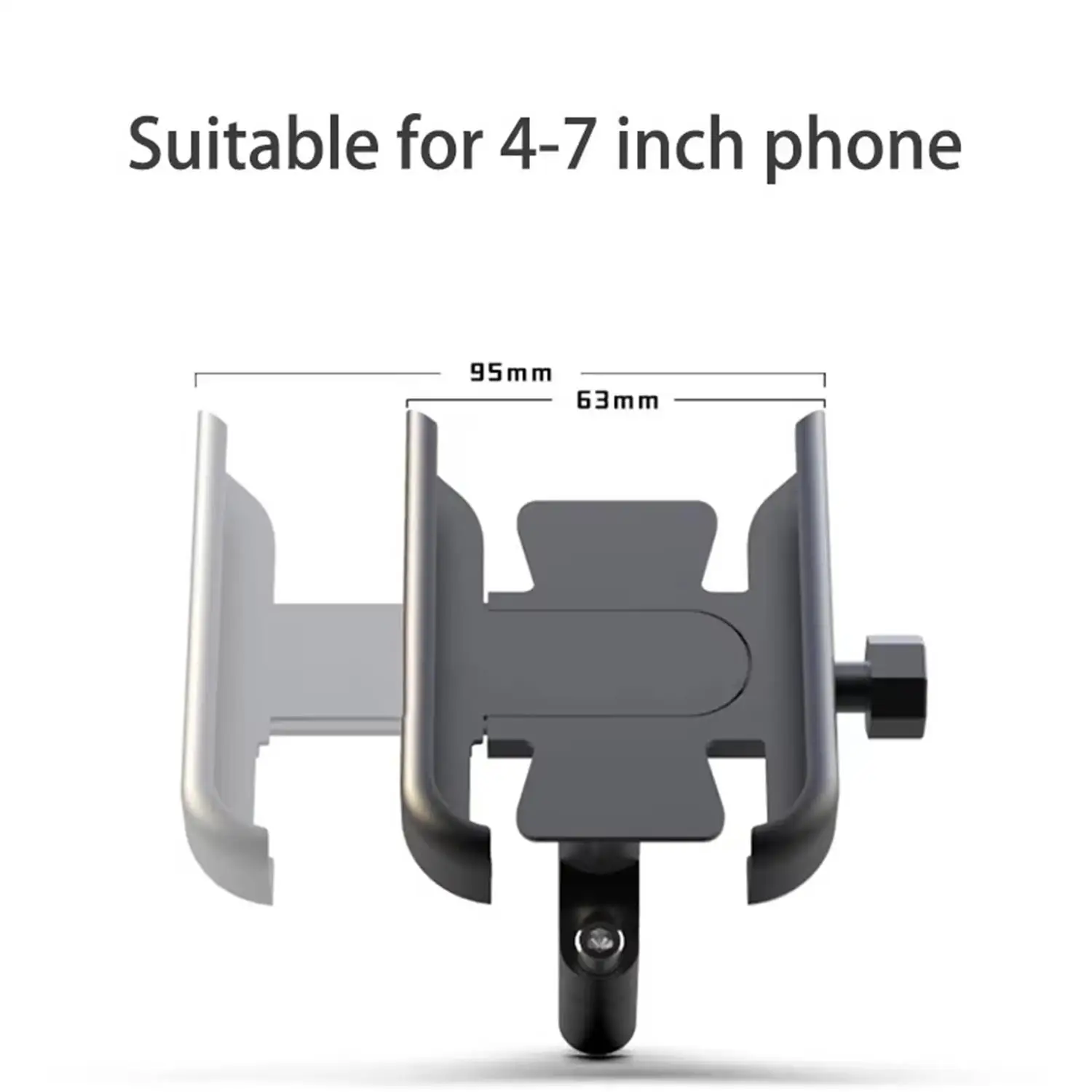 Motorrad-Telefonhalterung aus Aluminium, Fahrrad-Telefonhalterung, 360-Grad-Drehung, universelle Motorrad-Telefonhalterung aus Aluminiumlegierung – Detail 2