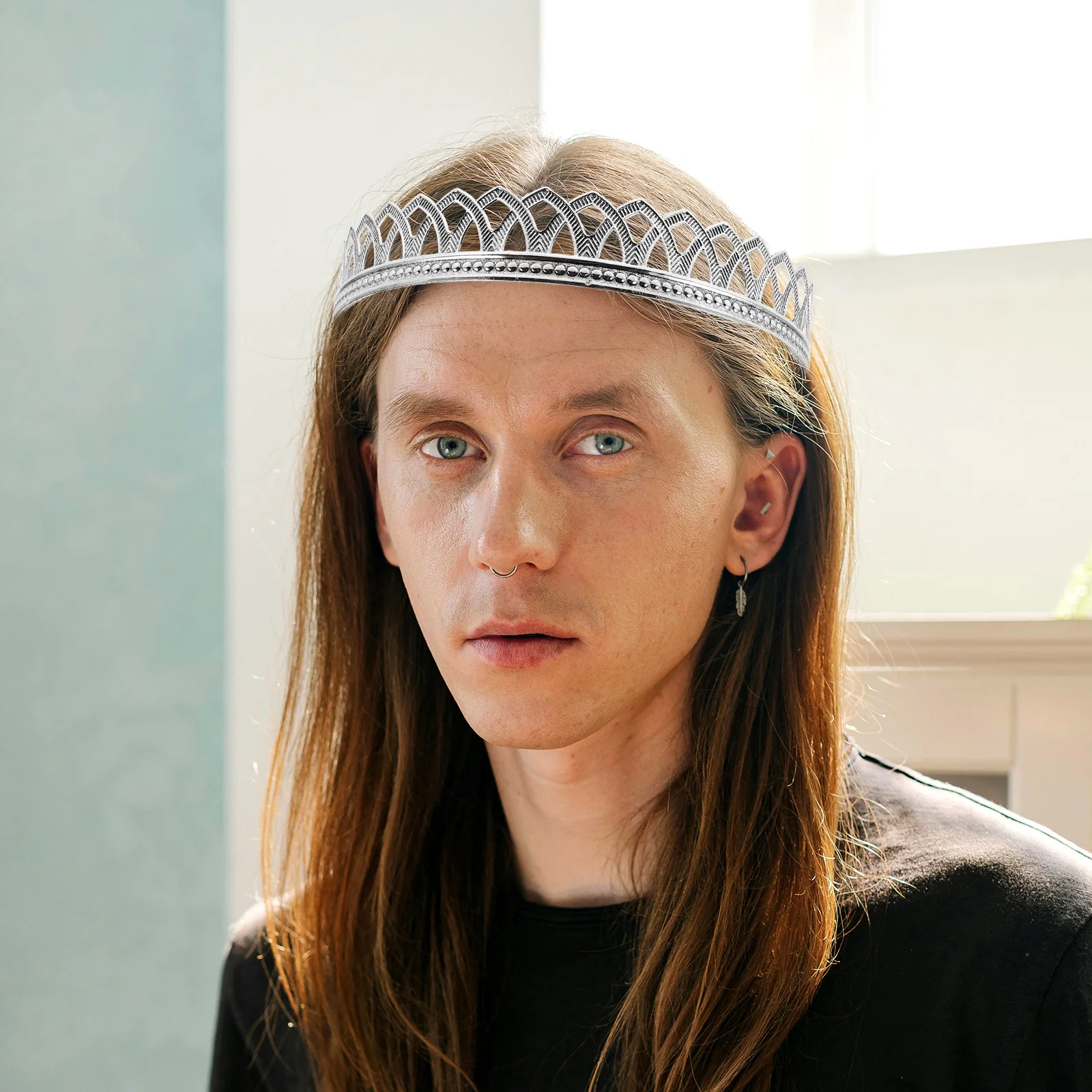 Corona de rey para fiesta de cumpleaños, puesta en escena, corona Retro, accesorio de disfraz para hombre, coronas de disfraz, coronas de cumpleaños