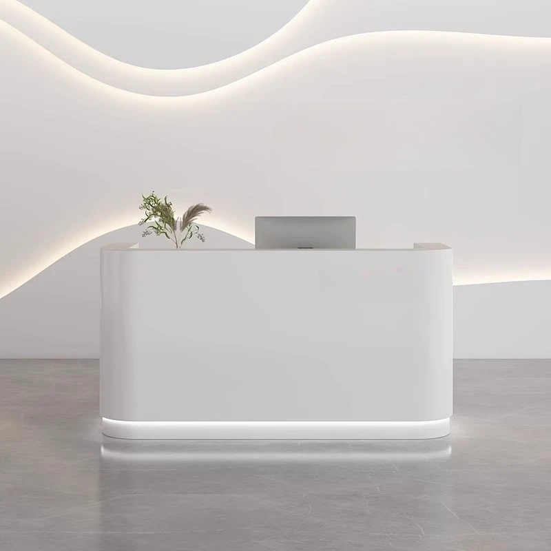

Office Mini Decor Reception Desks Luxury White Restaurant Modern Reception Desks Small Industrial Rezeption Theke Furniture