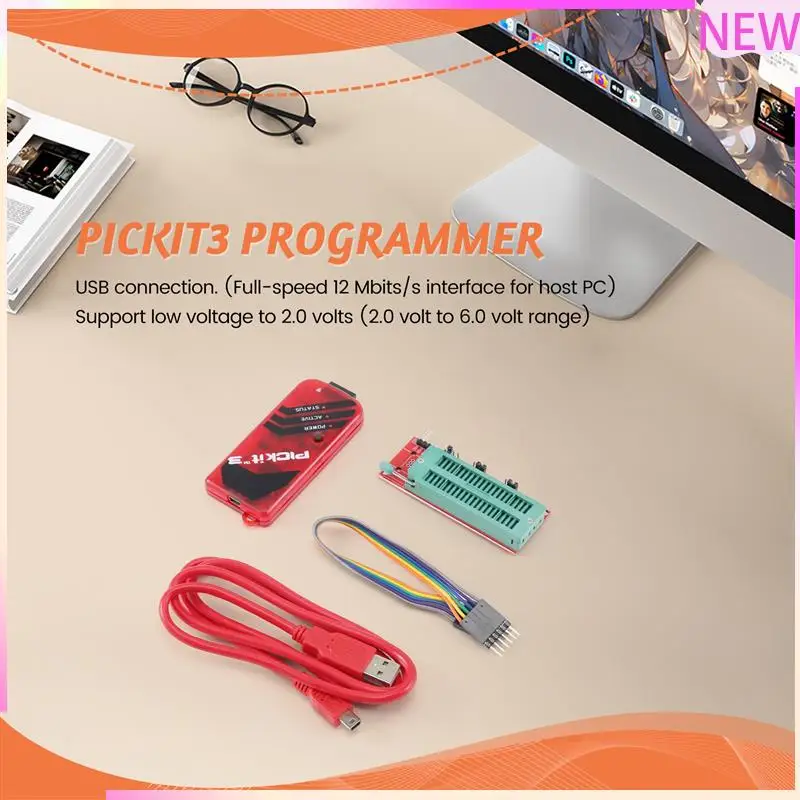 B27B PICKIT3 Programmer + PIC ICD2 PIC Kit 2/3 Programming Adapter Universal Programmer Seat FZ0508