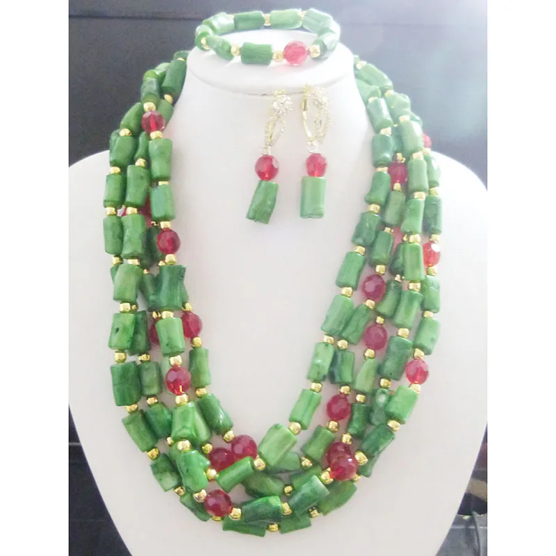 

Fashion Five Strand Coral Jewelry Set 22"