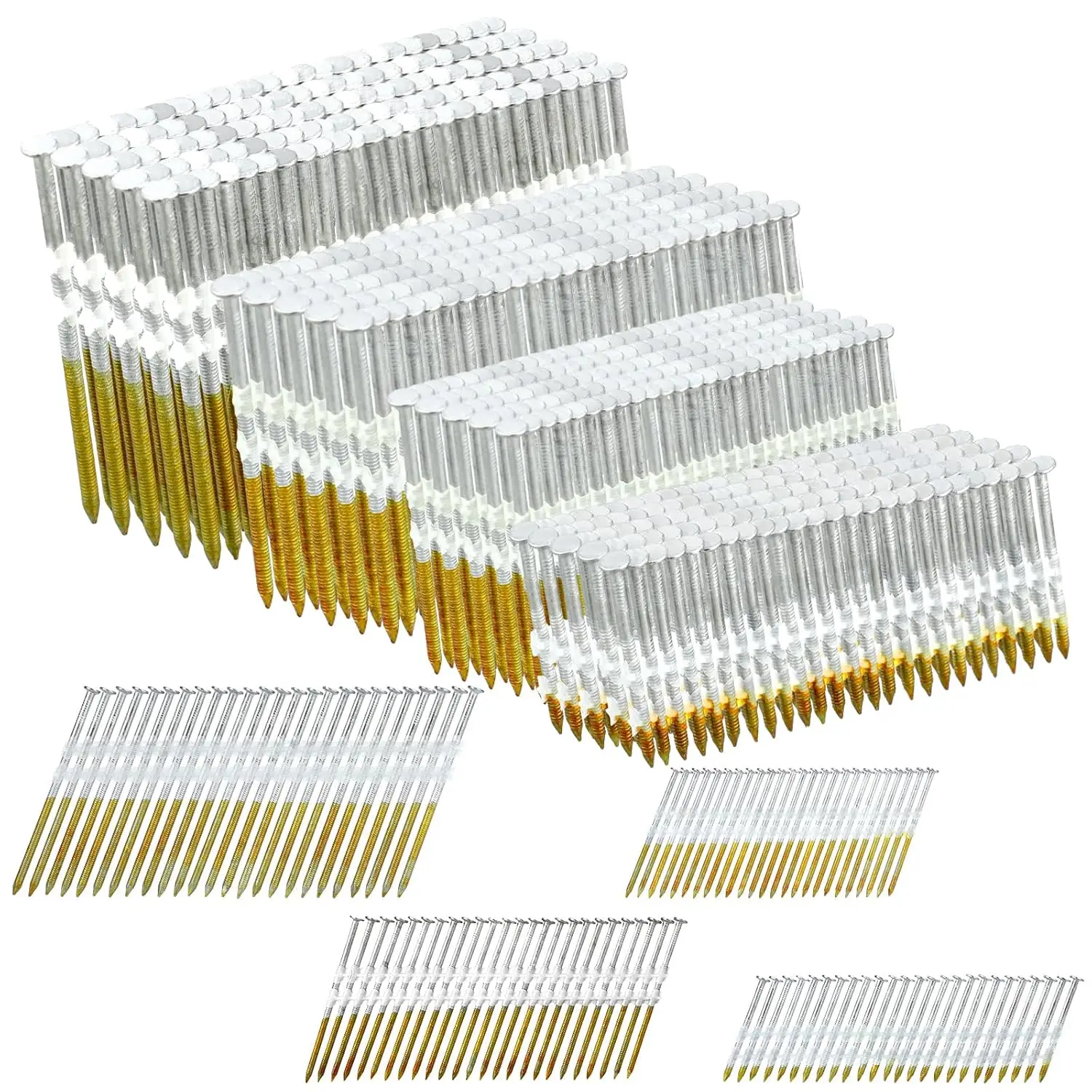 

Гвозди для каркасных работ с оцинкованным кольцевым стержнем, 800 штук, плоская D-образная головка, для обработанной под давлением древесины (2-3,5 дюйма)