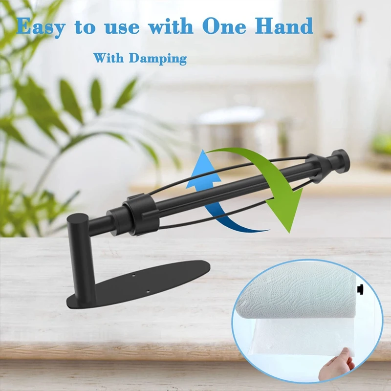 حامل المناشف الورقية جدار جبل حامل المناشف الورقية مع التخميد المطبخ تحت مكافحة المناشف الورقية الرف