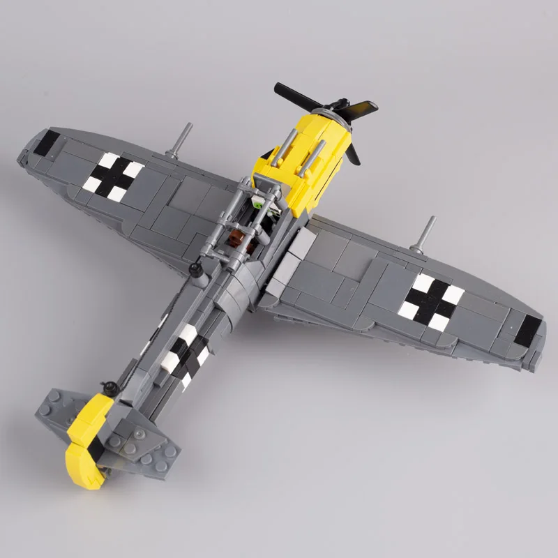 Militaire WW2 Wapens Duitse Soldaten BF-109 Gevechtsvliegtuigen Luchtmacht Vliegtuig Model Building Bricks Educatief Speelgoed Voor Kinderen