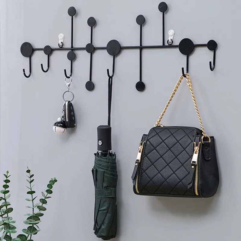 Creative Punch-free Decoration Fitting Room Coat Rack Nordic Hook Door Key Rack Storage Porch Wall Hanging Door Rear Hook
