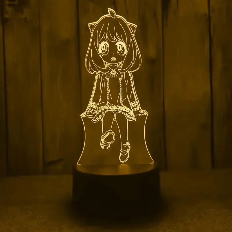 Spy X Familie Figuren 3d Lamp Anime Led Nachtlampje Speelgoed Kinderen Slaapkamer Licht Kamer Decoratie Koffie Tafel Decoratie Lamp