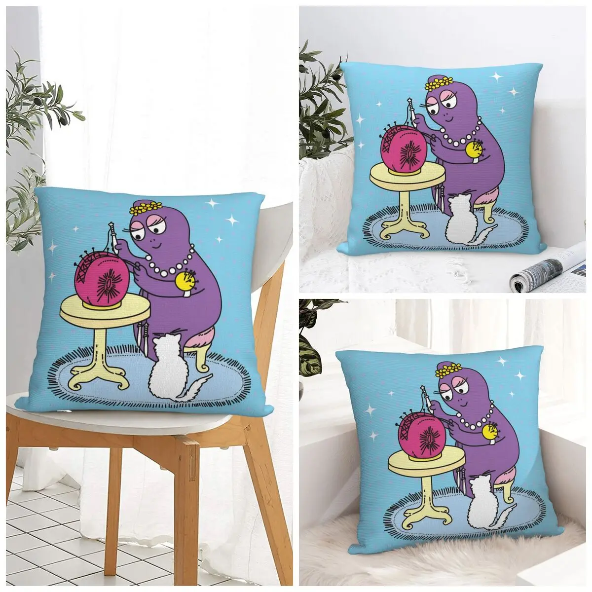 Cute Cartoon B-B-Barbapapas Pillow Case Morden Pillow Cover Soft Custom Cushion Cover Pillowcases For Sofa Home Decoration