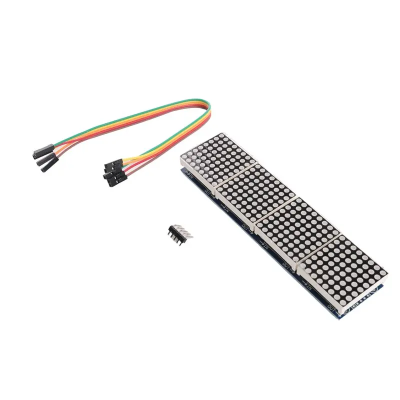 Delicate Texture-MAX7219 Dot Matrix Module 8X8 Common Cathode LED Display 5V 4-In-1 With Wires Cable For DIY Projects