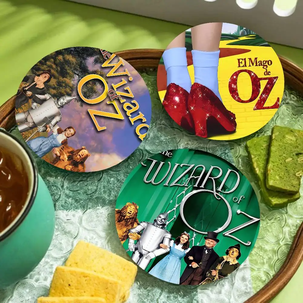 The W-Wizard of O-Oz Vintage Themed Wooden Coaster Non-Slip Heat-Resistant Fun Dining Table Decoration Cafe Restaurant Gifts