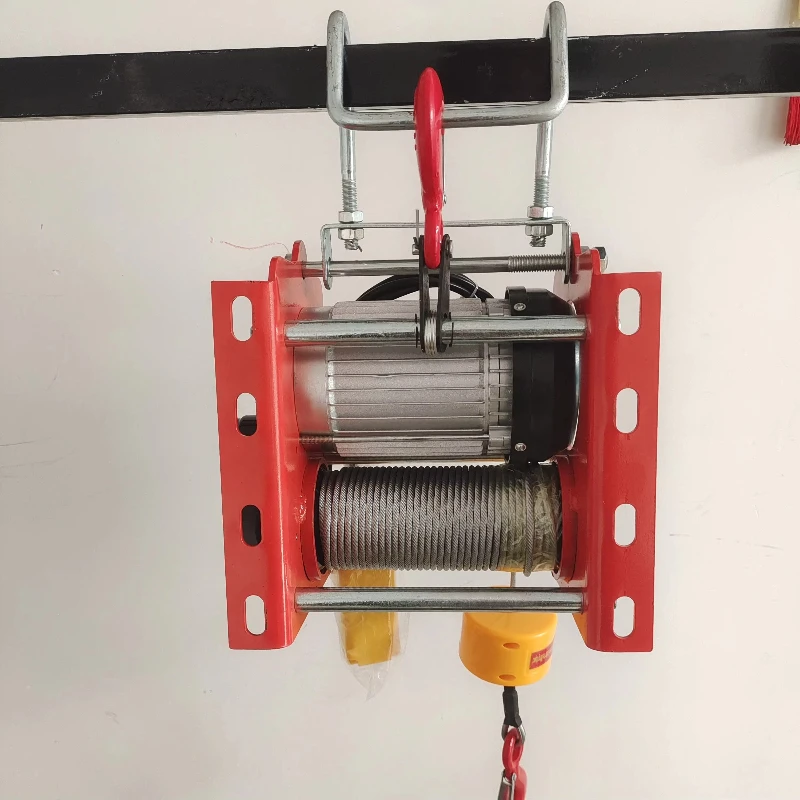 Manufacturer price 220V electric wire rope winch 1t hoist 30m wire rope remote control fast lifting crane hoist
