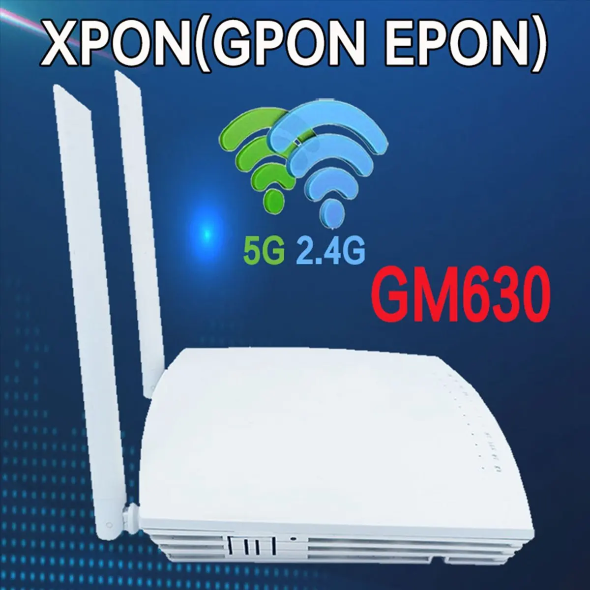 5X XPON Gpon EPON Onu for Ont GM630 Dual Band 4GE WLAN+2.4g&5g WIFI EPON ONT Optical Network Terminal EU Plug