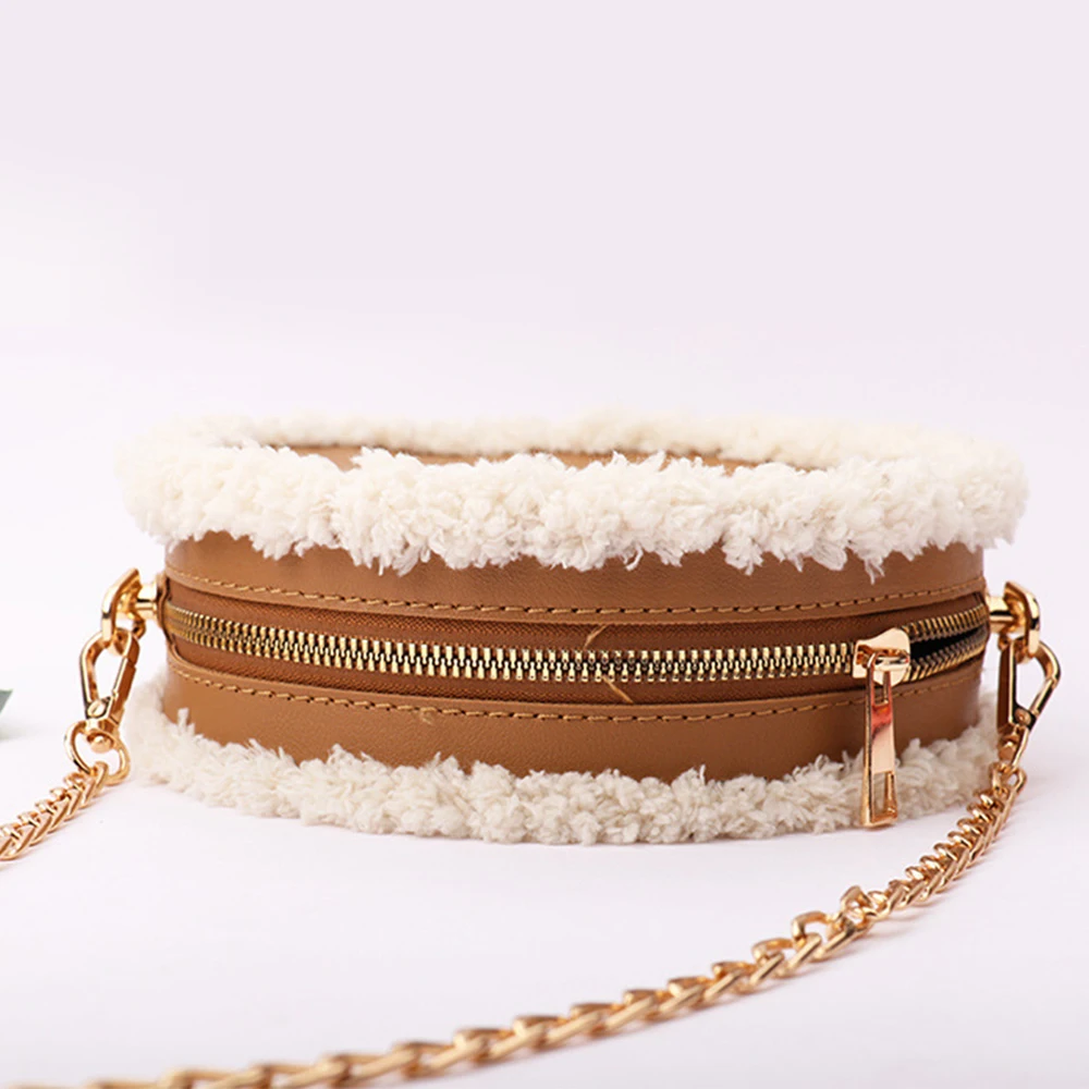 DIY Crochet Zipper Bottom Bag Accessories 17cm Round Bottom For Knitted Shoulder Bag Pu Leather Handmade Bag Base With Holes