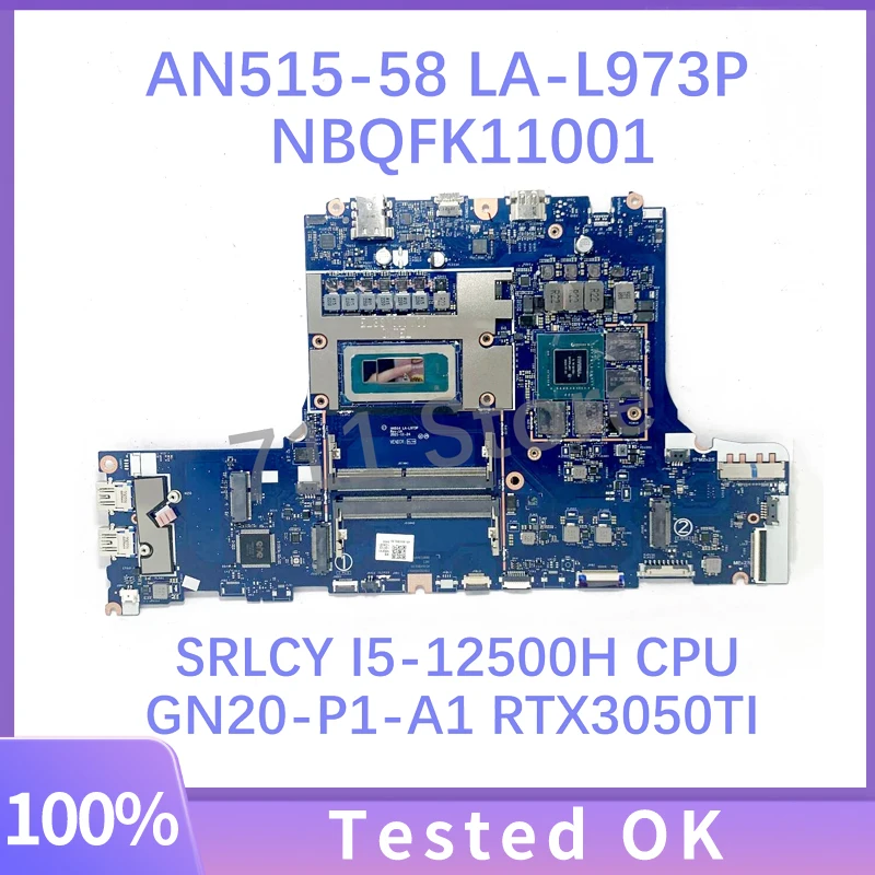 

Материнская плата для ноутбука Acer Nitro AN515-58 HH514 LA-L973P i5-12500H i7-12700H CPU RTX3050/3050Ti 4G GPU DDR4