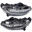 

2* Front Headlight (Left+Right) Fit For 2016-2018 Honda Civic Pair LED DRL Headlights Headlamps No Bulb Direct Replacement