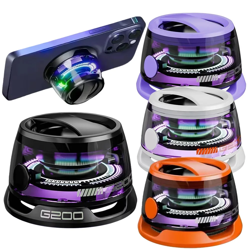 Przenośny głośnik Bluetooth G200: Bluetooth 5.3 + ambientowe oświetlenie RGB, długi czas pracy baterii i funkcja magnetycznego stojaka na telefon