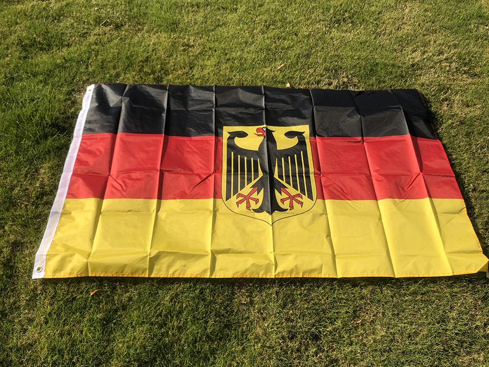 SKY FLAG Germany National Emblem Flag 3x5Fts 90X150cm double penetration polyester hanging Germany National Emblem Flag banner