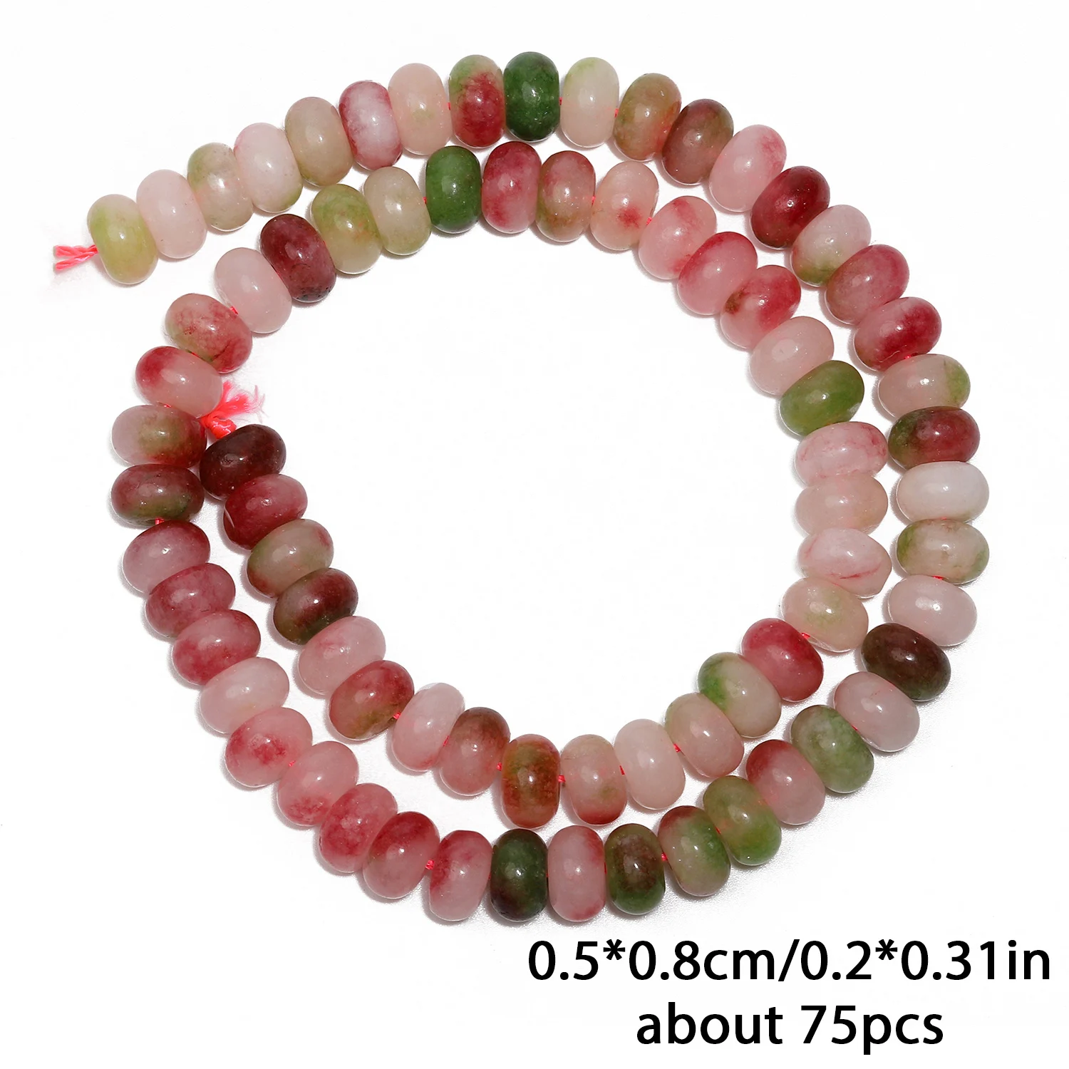 Natursteine Rondelle Spacer Perlen 5x8mm Gelb Grün Jade Flache Runde Perlen für Armbänder Perlen Schmuckherstellung Zubehör