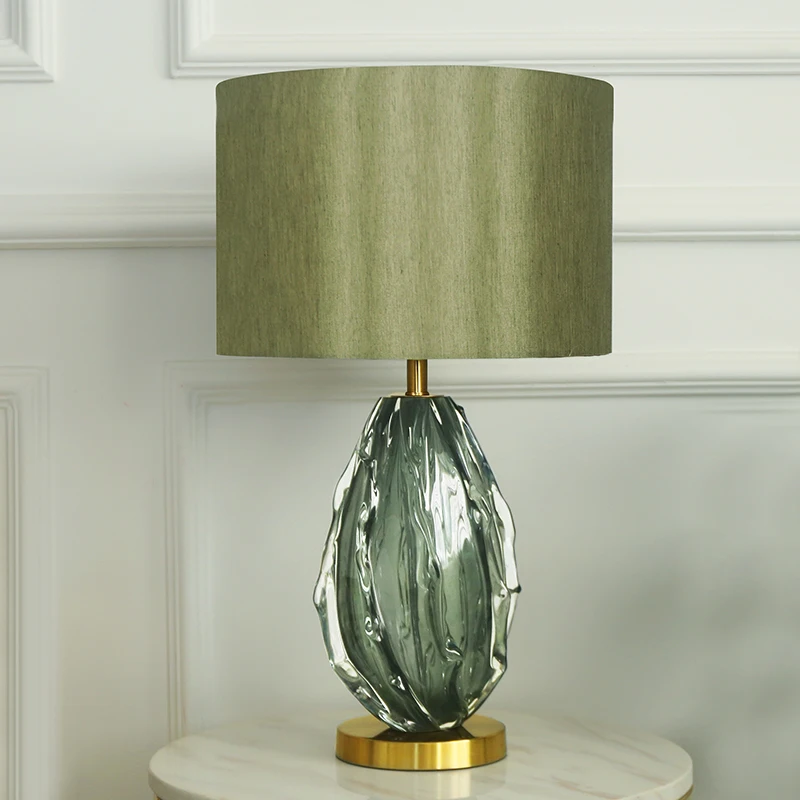 

Nordic Modern Green Glaze Table Lamps LED Originality Fashionable Iiving Room Study Restaurant Office Bedroom Hotel Desk Lights
