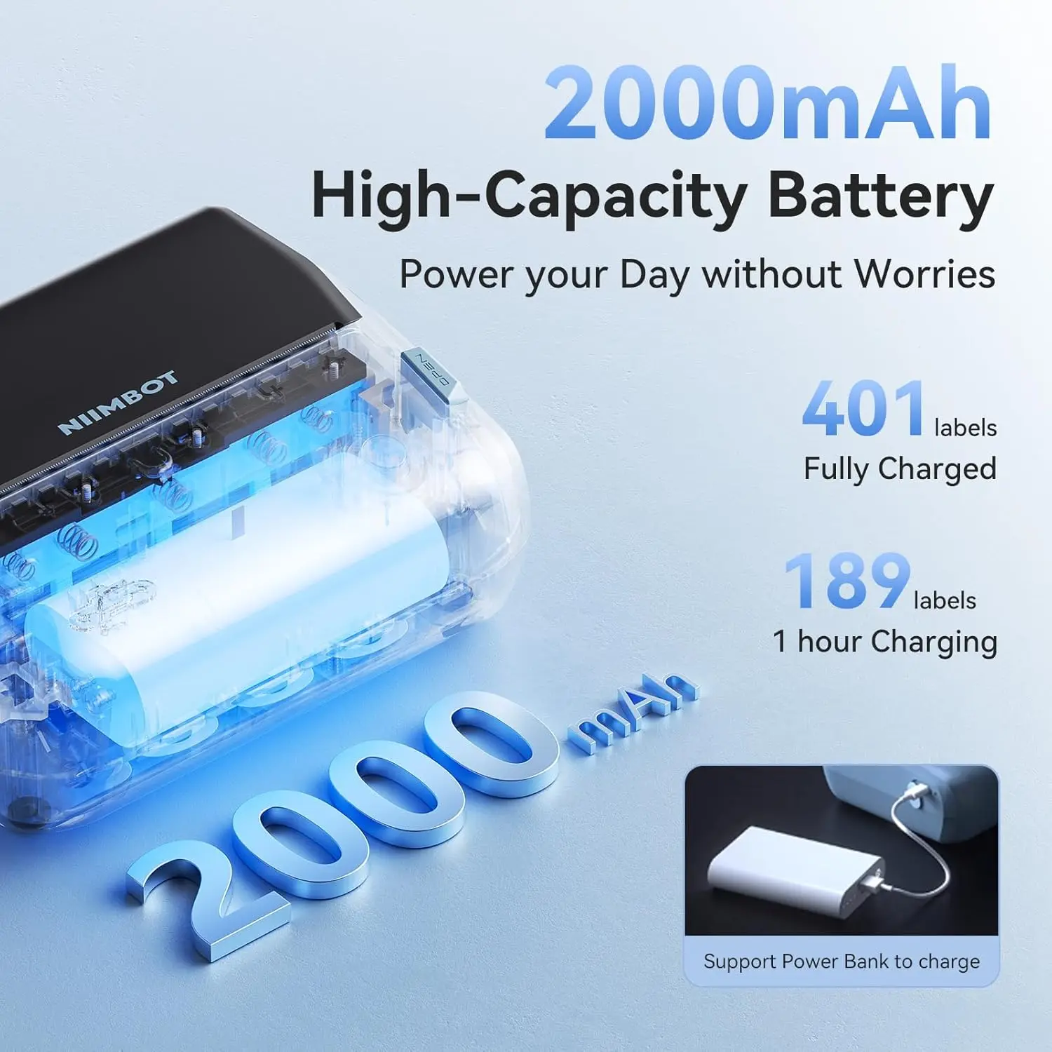 4-дюймовый термопринтер этикеток Bluetooth, портативный прибор для изготовления этикеток размером 2 x 1,18 дюйма для доставки, дома и офиса