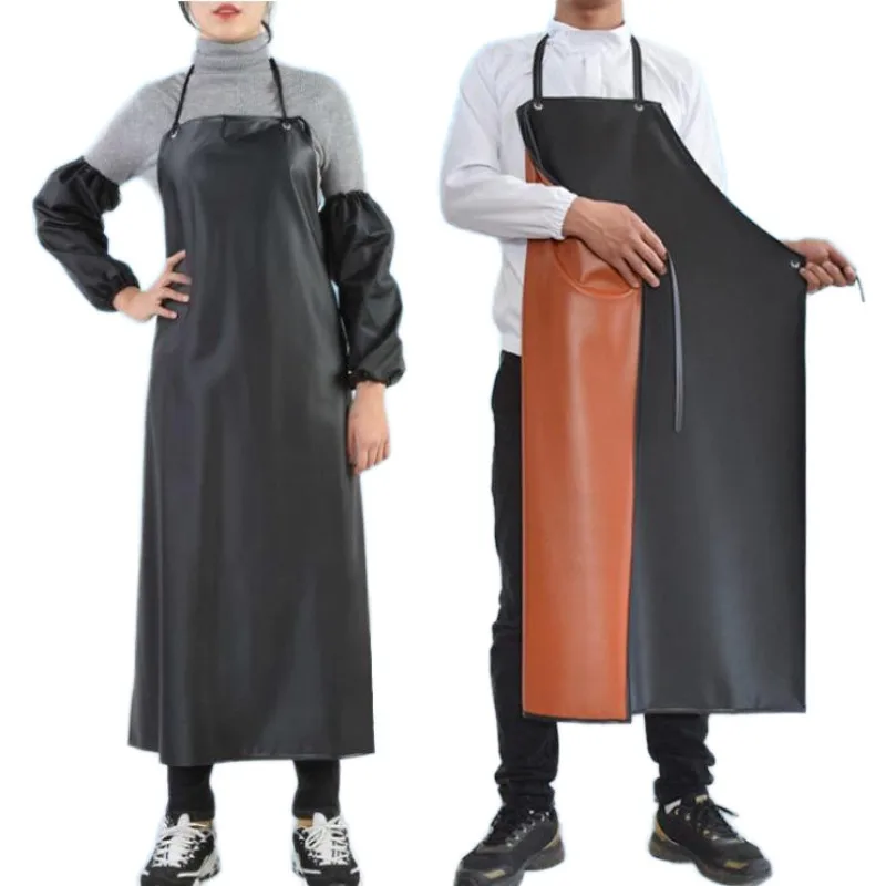 

【Best-selling】High Quality Durable PVC Apron Reusable Sleeveless Industrial Long Bib For Cleaning Oil-Proof Car Wash