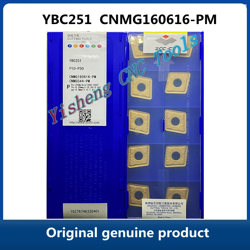 

Free Shipping Original ZCC CT YBC251 CNMG160616-PM YBC252 10pcs Carbide Inserts CNC Turning Tool Lathe Cutter Tools