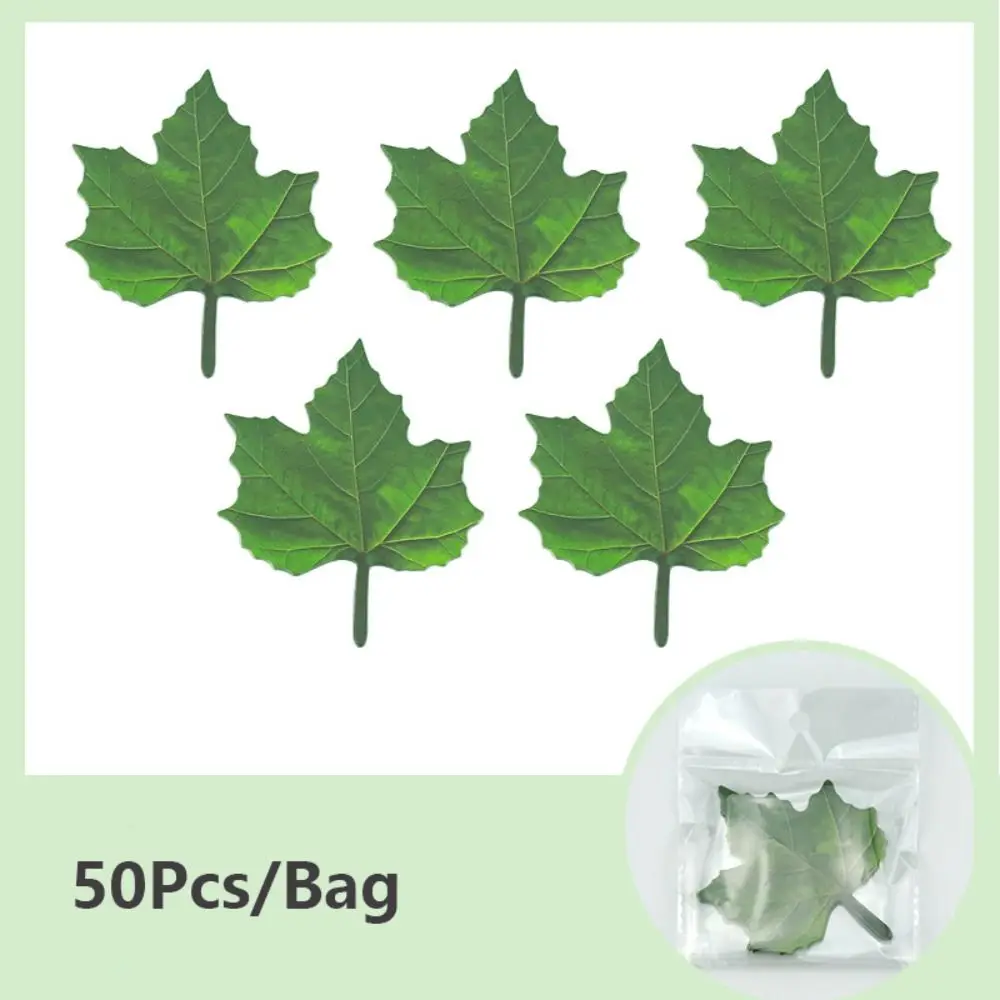 

50 Sheets New Paper Sticky Notes Cartoon School Stationery Memo Note Maple Leaves Office Supplies Tearable Note Paper Office