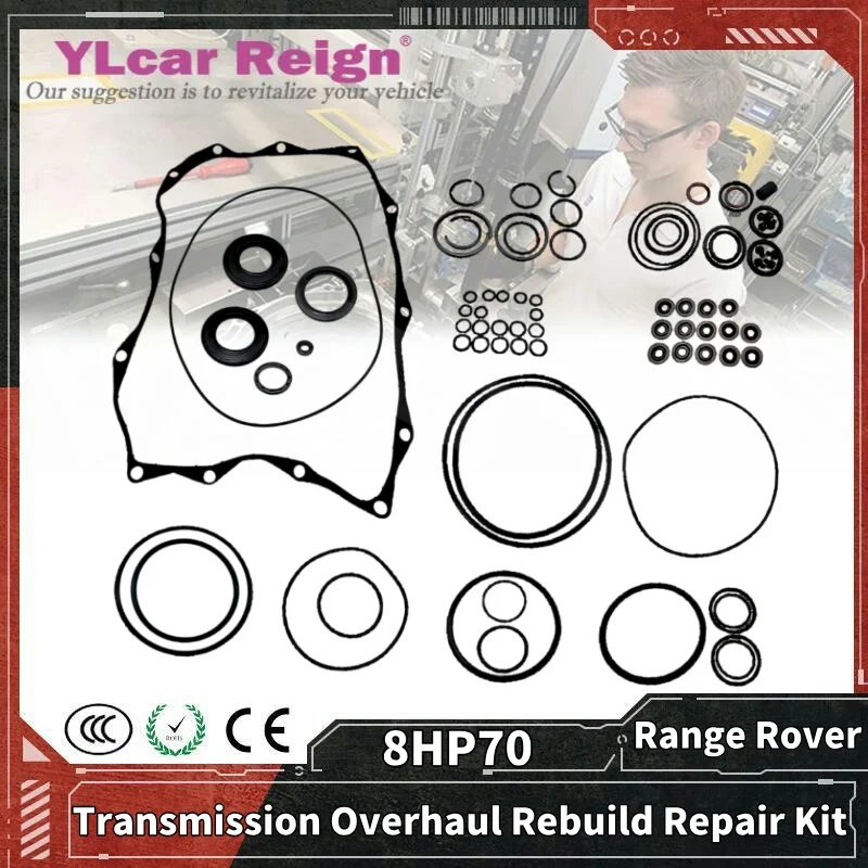 8HP70 LAND ROVER JAGUAR Automatic Transmission Gearbox Overhaul Rebuild Repair Kit Seals Gasket Fit O-rings 0HK for Range Rover