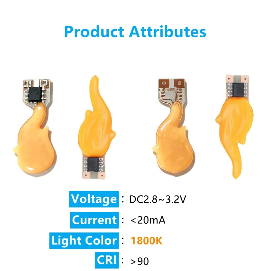 100 ~ 1 قطعة بالجملة DC3V-5V Led COB فلاش الشموع اديسون لهب الدافئة الأبيض 2200 كيلو LED خيوط ديود DIY بها بنفسك حفلة عيد الميلاد الديكور