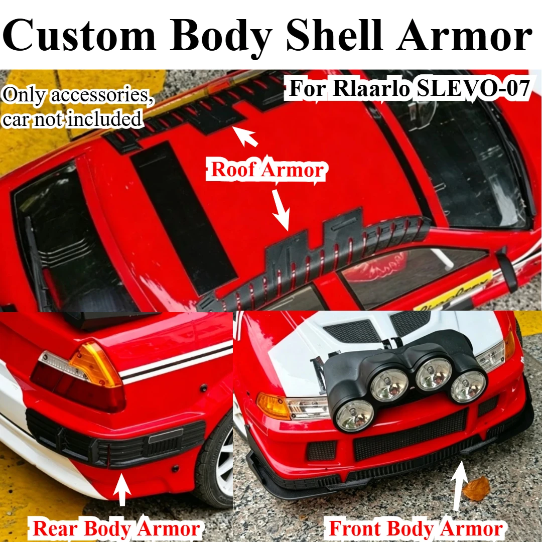 RC Hobby Decoration Custom Body Shell Armor Exterior Protection Parts For 1/7 Rlaarlo SLEVO‑07 Cosmetic Upgrade Accessory