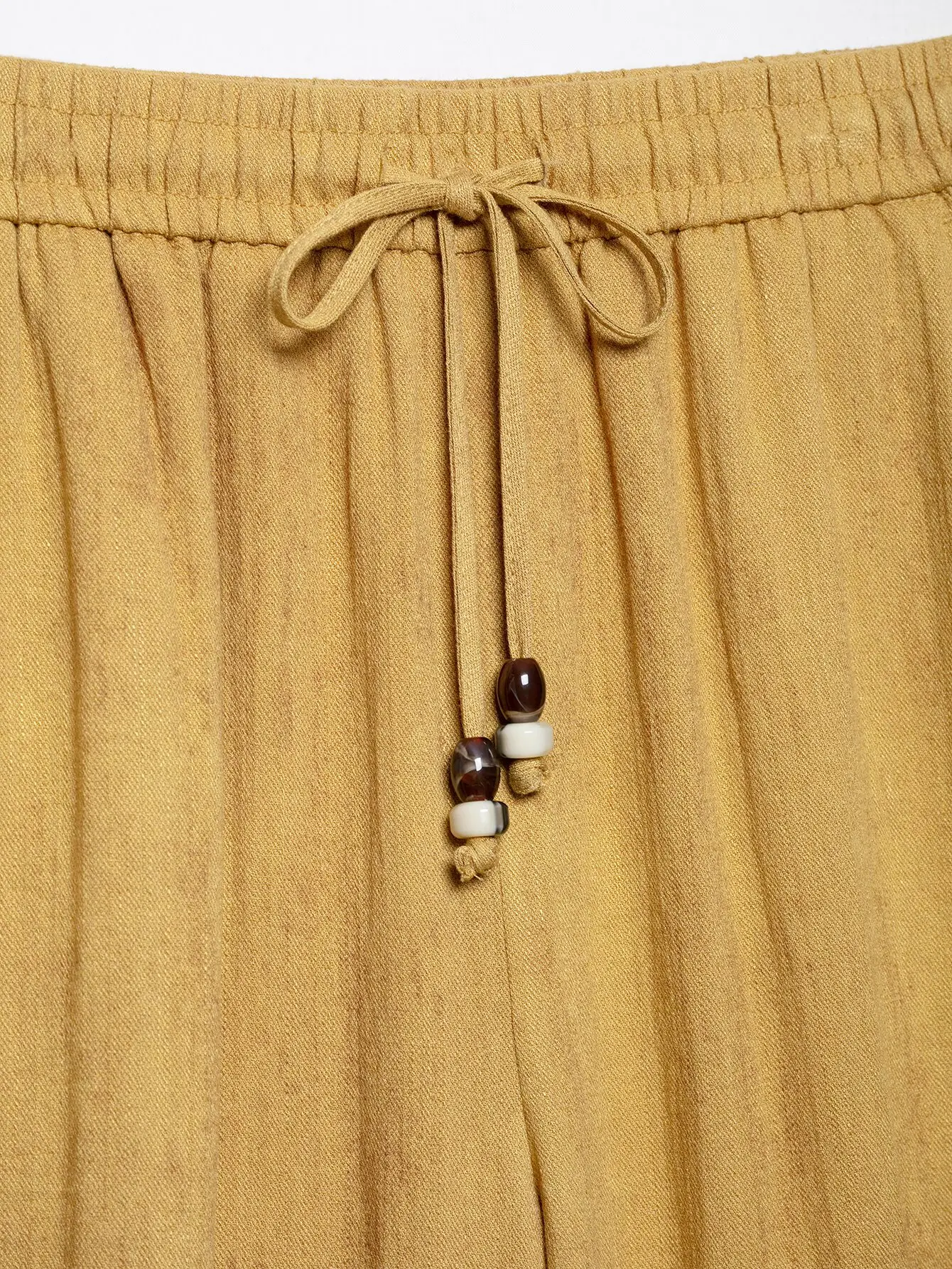TFMLN Neue Damen V-Ausschnitt Schnürbluse und Weite Hose 2026 Mode 2-teiliges Elegantes Einfarbiges Lockeres Freizeit-Set für Frauen – Detail 16