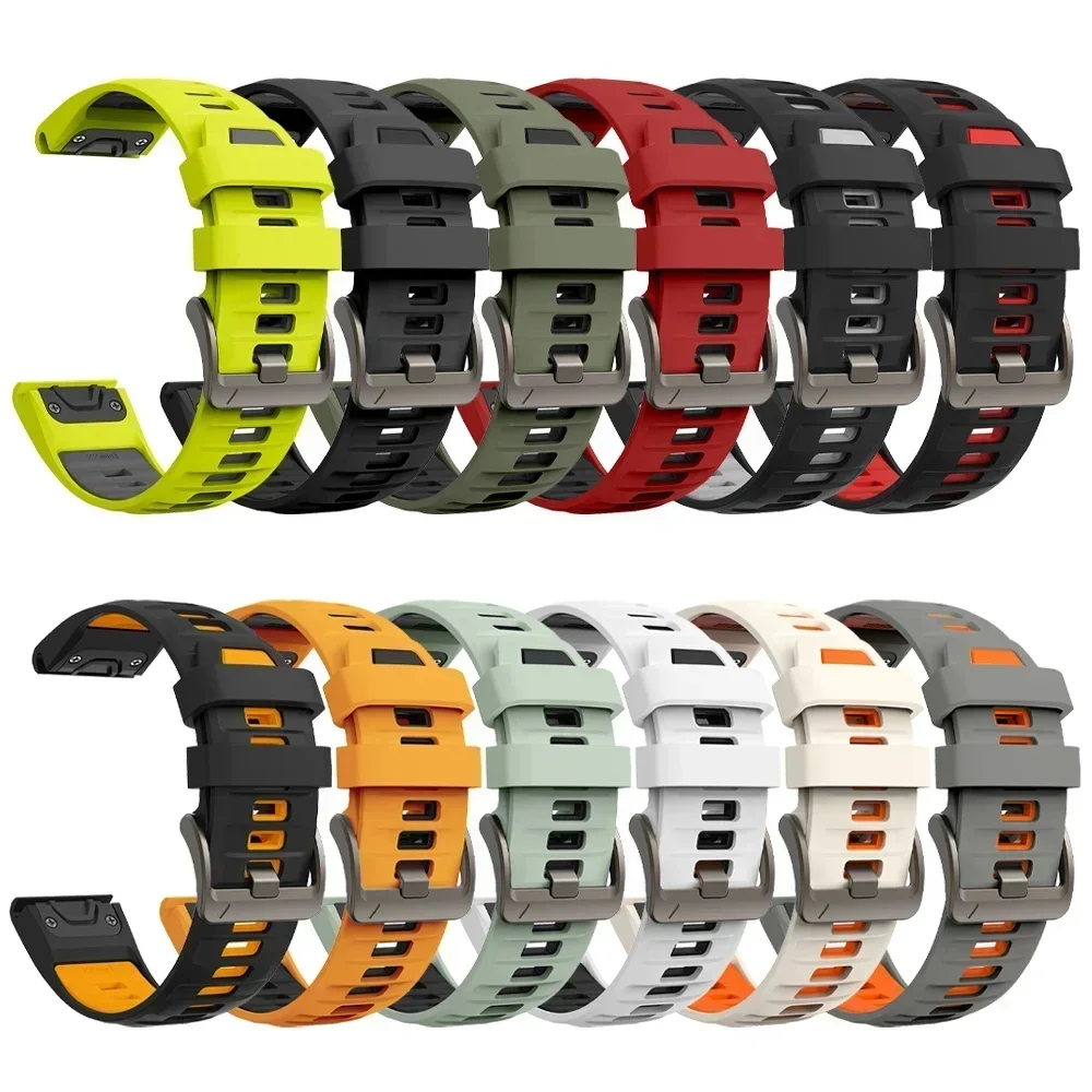 Fenix8 Uhrenarmband für Garmin Fenix 8 Pro 47mm 51mm E 7 7X 6 6X/Epix Pro/Tactix8 970 965 QuickFit 22mm 26mm Sport-Silikonarmband – Detail 15