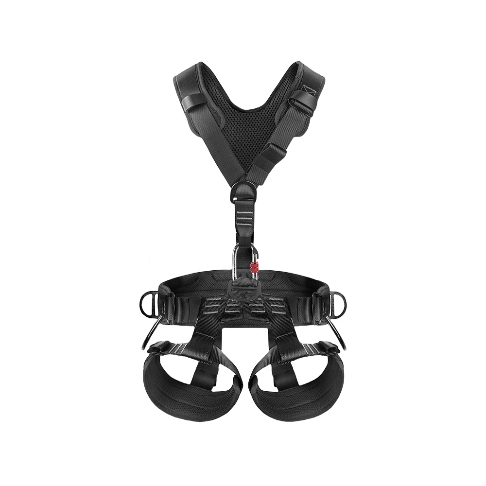 Novo anel D de aço poliéster com certificação CE (EN 361:2002) 150kg de capacidade e comprimento ajustável, arnês de segurança de resgate para incêndio