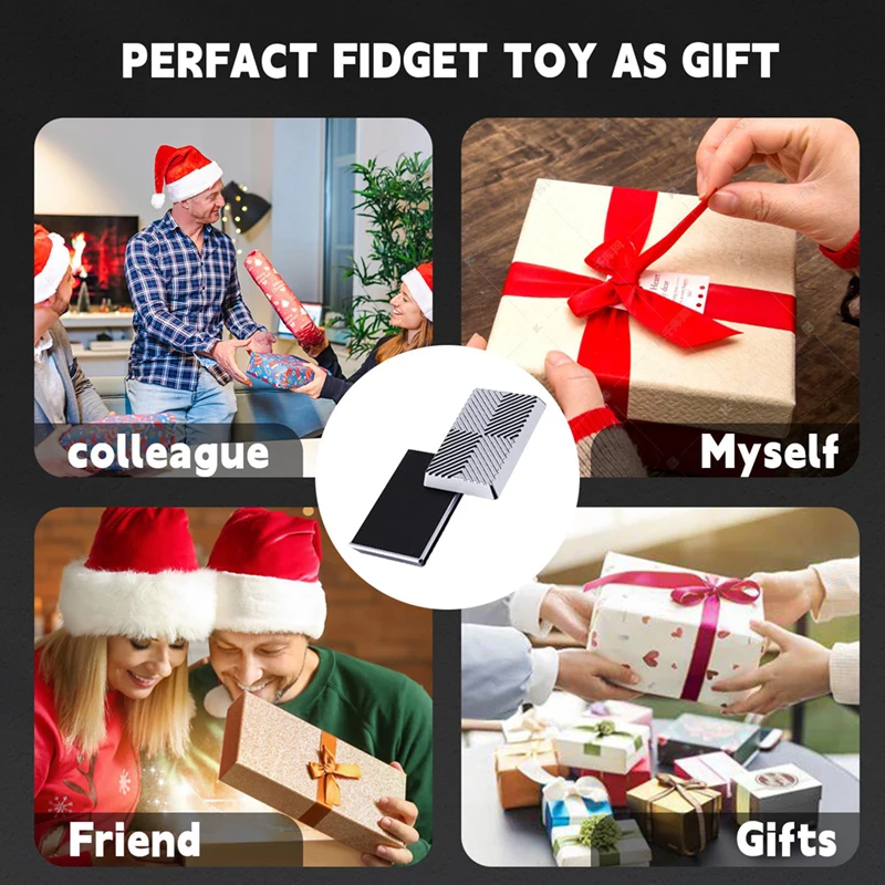 1pc Fidget 슬라이딩 금속 Fidget 장난감 성인 작업 부드럽고 매력적인 사운드, 스트레스와 불안 완화 Adhd 데스크탑 장난감
