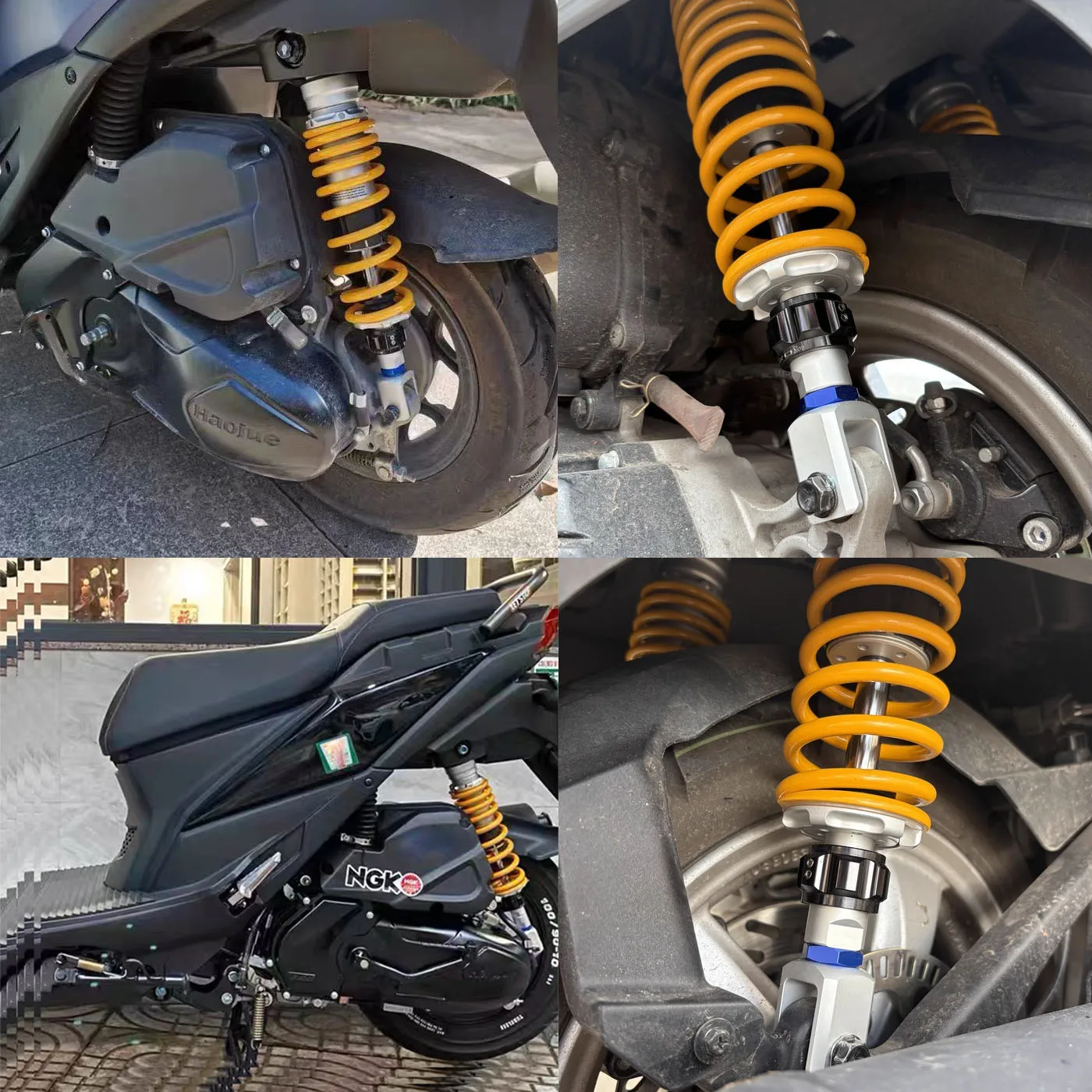 

Twin Rear Shocks Lift Damping280 300mm 320 340mm for Yamaha XMAX300 NMAX155 XMAX125 SYM125 HaojueUSR HondaNS150gx 125d PCX160