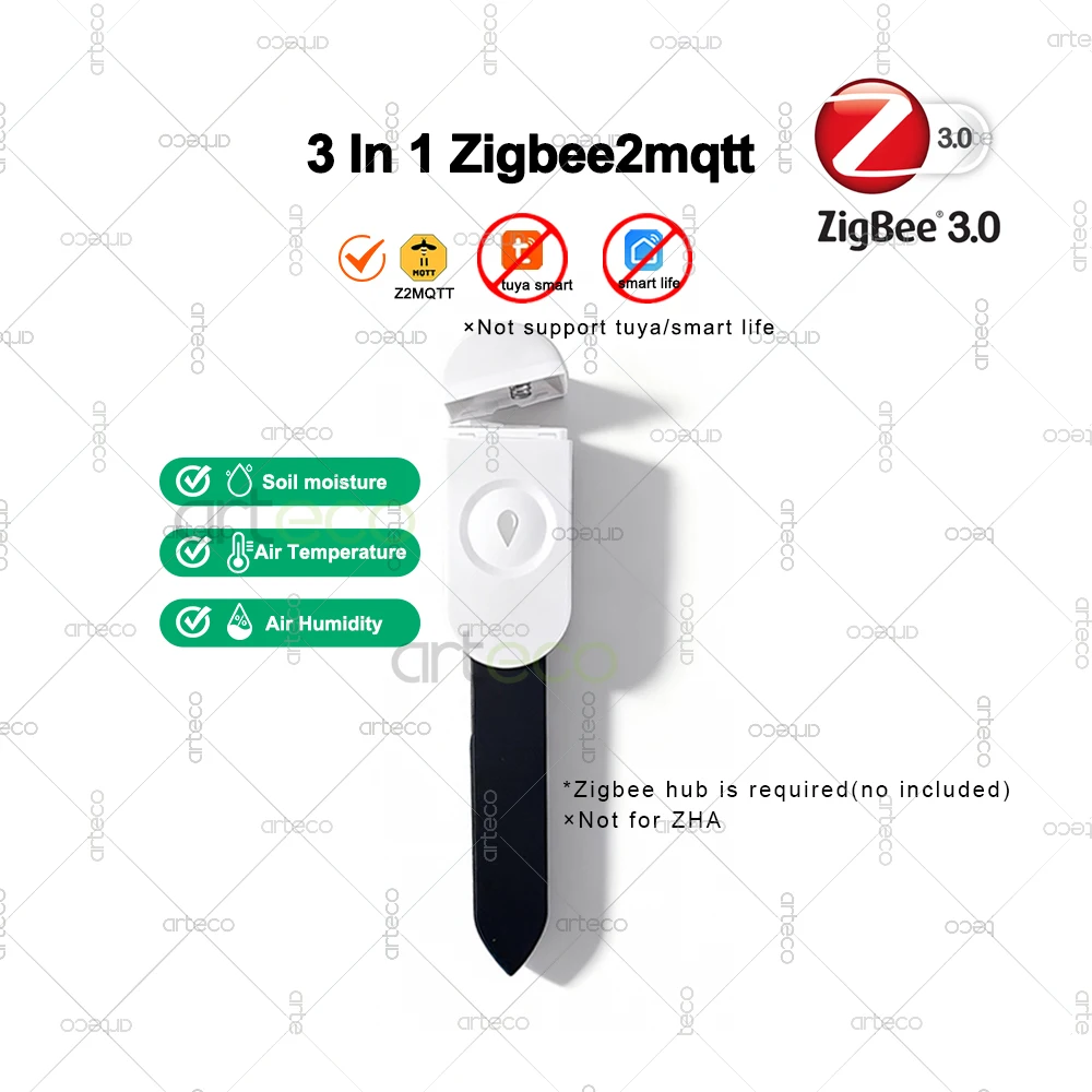Zigbee Bodemtester Vochtsensor Temperatuur-vochtigheidsmeter Luminantie Vruchtbaarheidsdetector Voor Tuya Smart Life Z2MQTT Automatisering