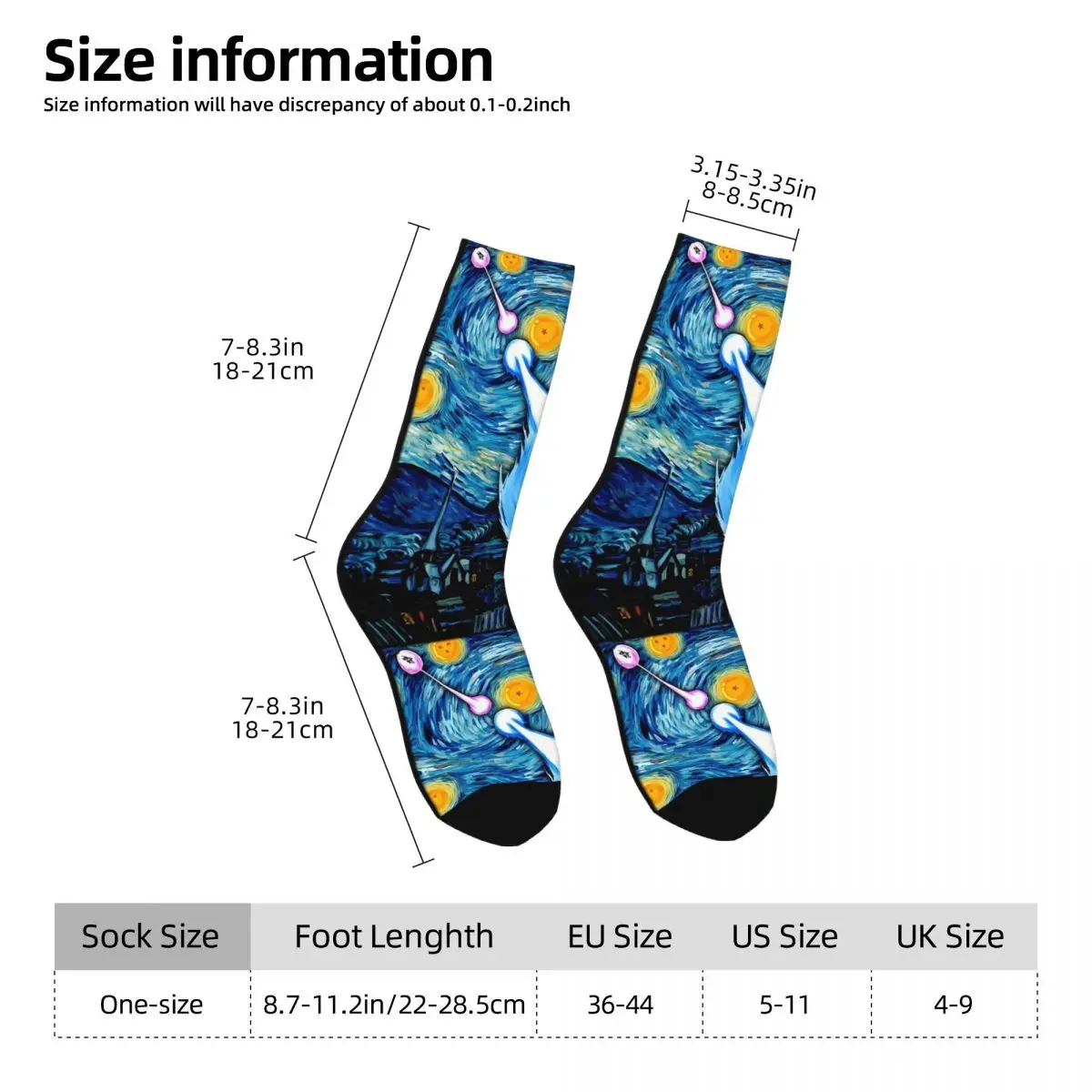 Goku Vs Vegeta Drag On Ball Z Starry Night Socks Harajuku Stockings All Season Long Socks for Man\'s Woman\'s Christmas Gifts