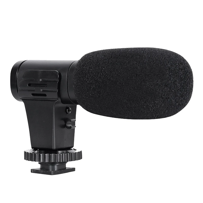 Camera Microphone On-Camera Mini Condenser Record Interview Vlog Mic For Phone DSLR Camera 3.5Mm Microphone