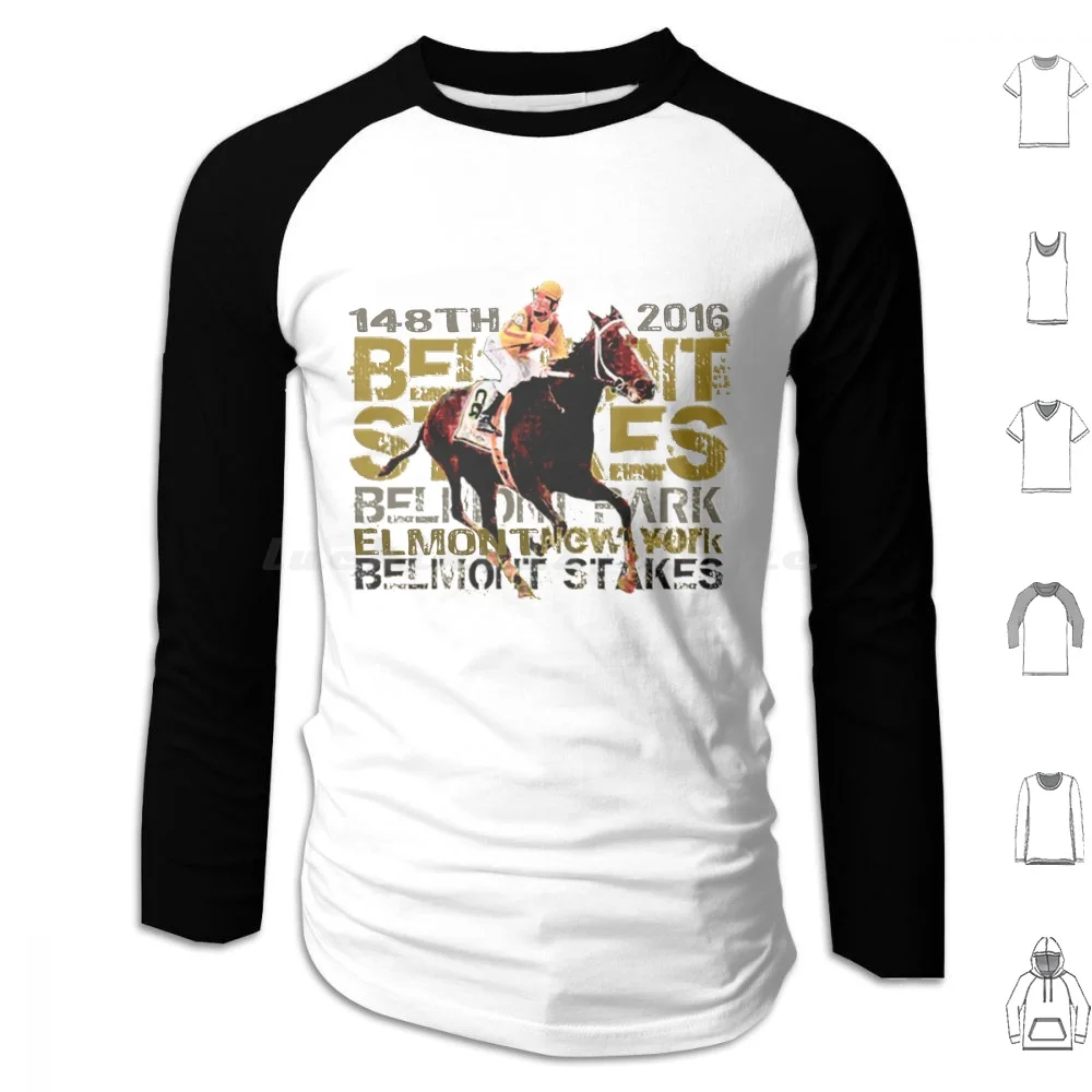 148th Belmont Stakes Triple Crown Horse Racing 2016 Hoodie cotton Long Sleeve Belmont Stakes Preakness Derby Triple Crown