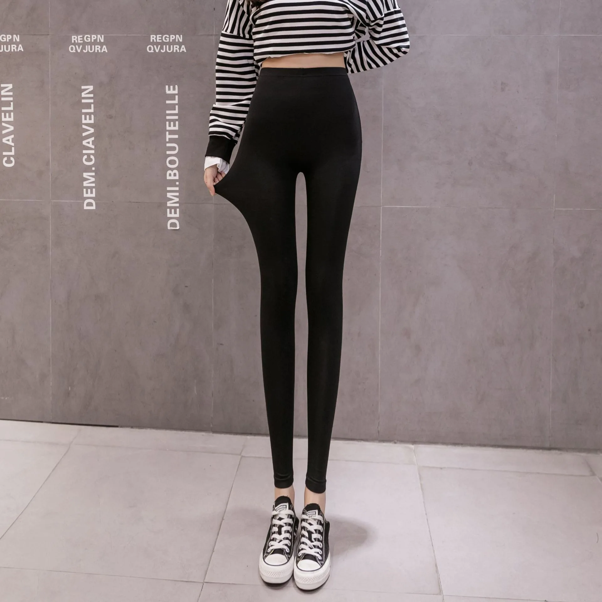 1pcs Leggings For Women Thin Modal Pant Spring Autumn Slim Elastic High-Waisted Plus Size Sports Fitness Leggings