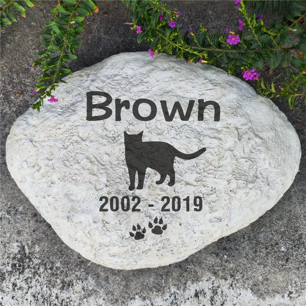 

Cat Memorial Stones Grave Markers - Personalized Cat Memorial Gifts Loss Gifts Sympathy Gifts Remembrance Gifts Outdoors for Cat