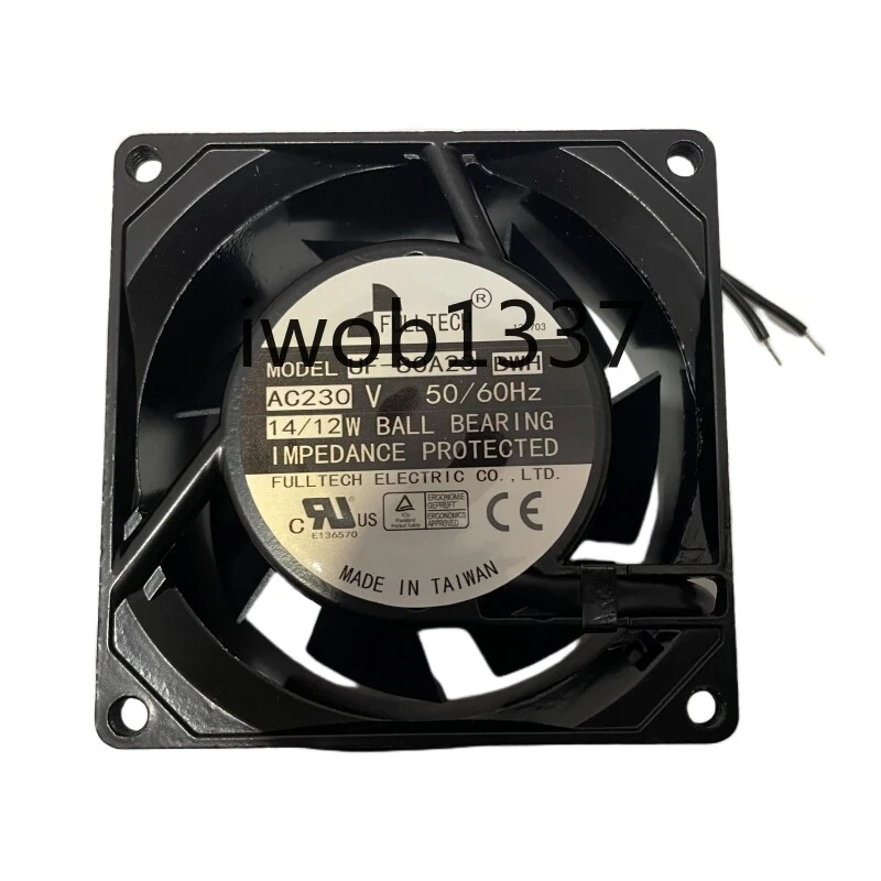 For UF-80A23 Ball Bearing Cooling for Fulltech 8038 AC230V 14/12W Cabinet Fan 2Lines